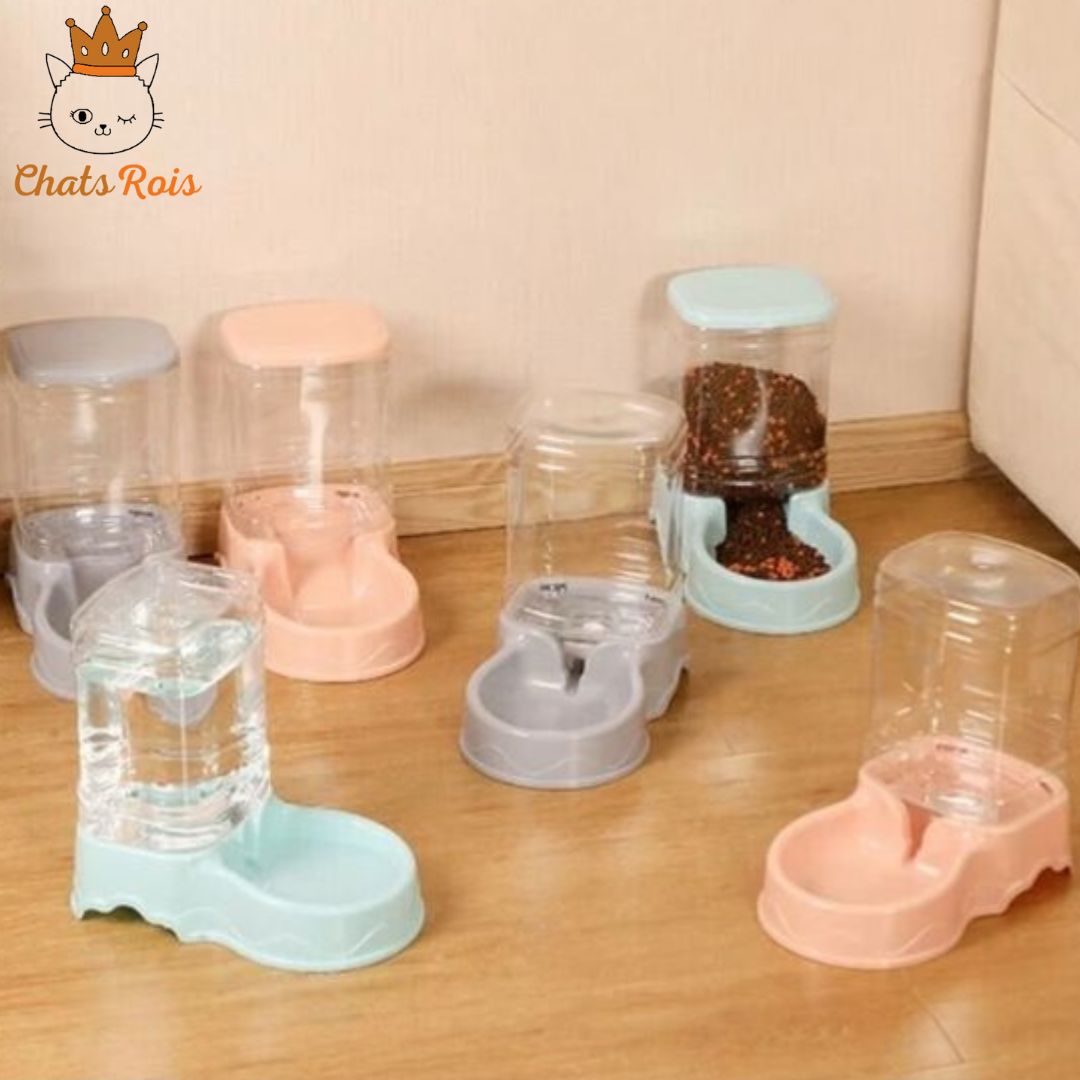 Distributeur-de-croquettes-pour-chat-abreuvoir-et-nourisseur-différents-rose-gris-bleu