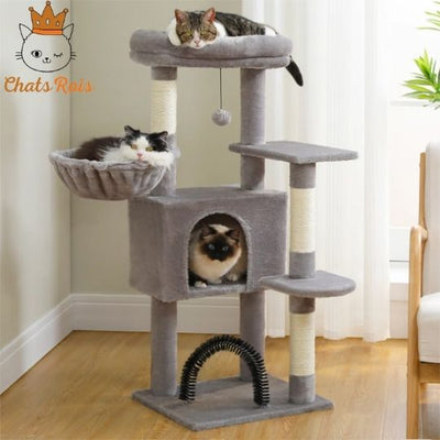 Arbre-a-chat-Avec-perchoir-contre-les-griffures-gris