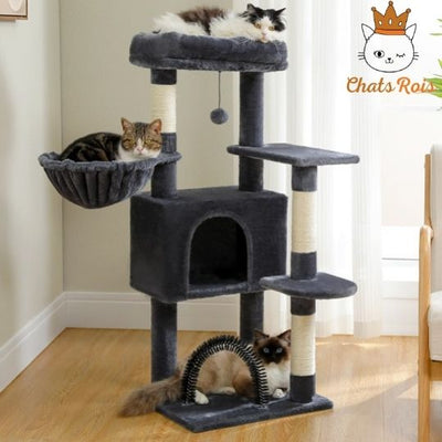 Arbre-a-chat-Avec-perchoir-contre-les-griffures-noir