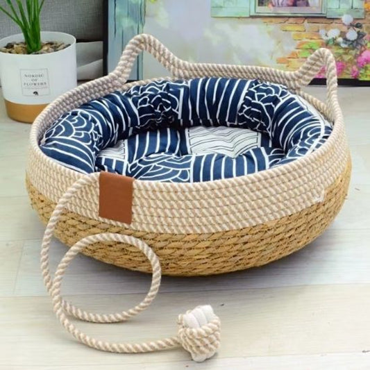 panier-pour-chat-bleu