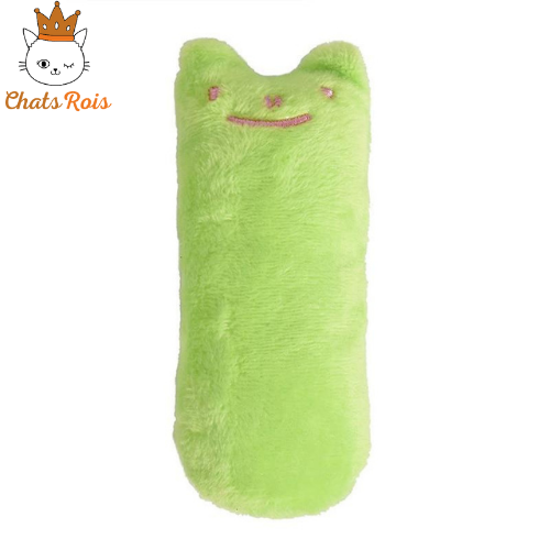 jouet-pour-chat-peluche-dent-vert